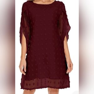 BELONGSCI Women's Dress Sweet & Cute Ruffle Bell Sleeve Swiss Dot